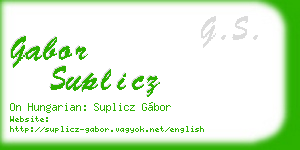 gabor suplicz business card
